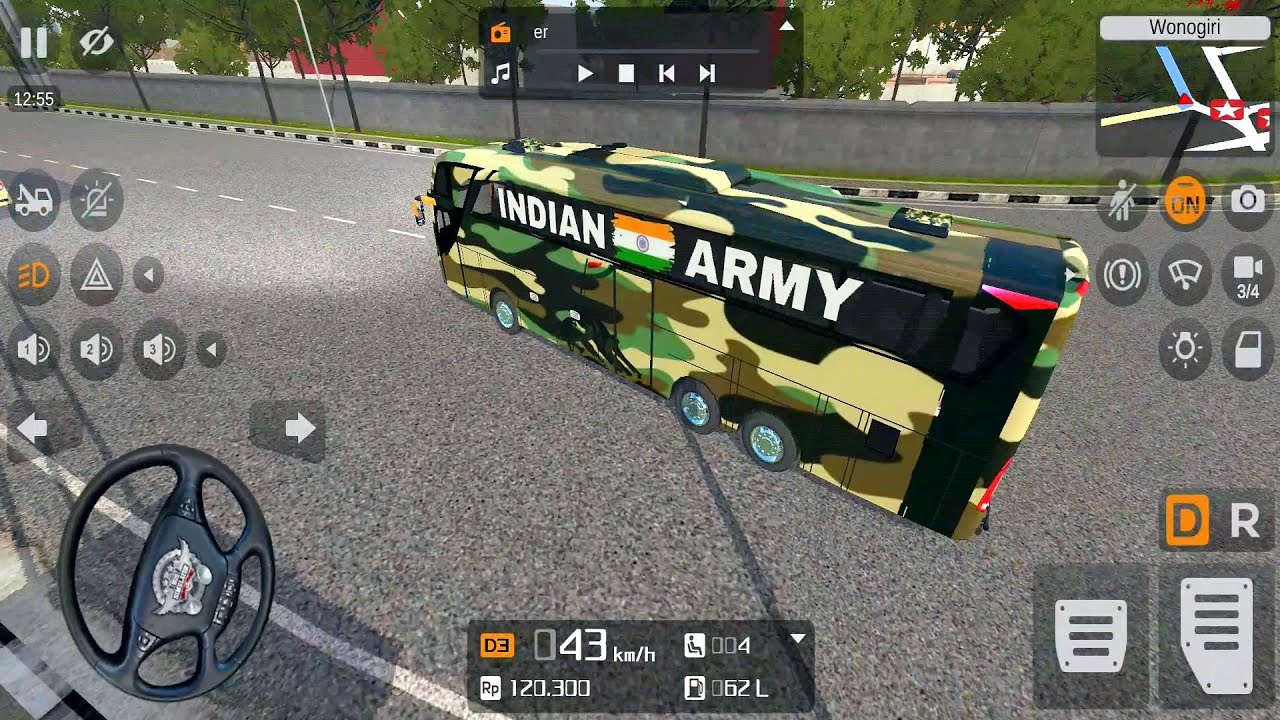 Indian Army Bus Driving🚍 in Bus Simulator Indonesia - Bus Games Android Gameplay