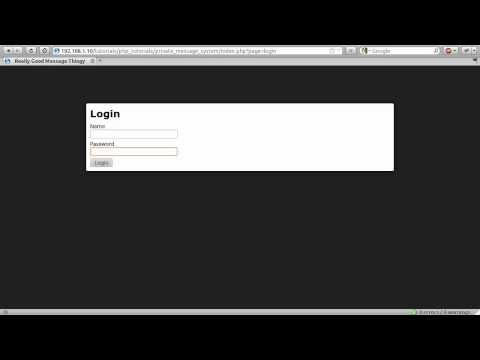 PHP Tutorial  Private Message System part 1
