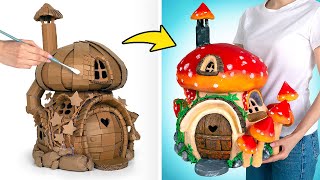 Сozy Fairy Tale Forest Hut || Cardboard Mushroom