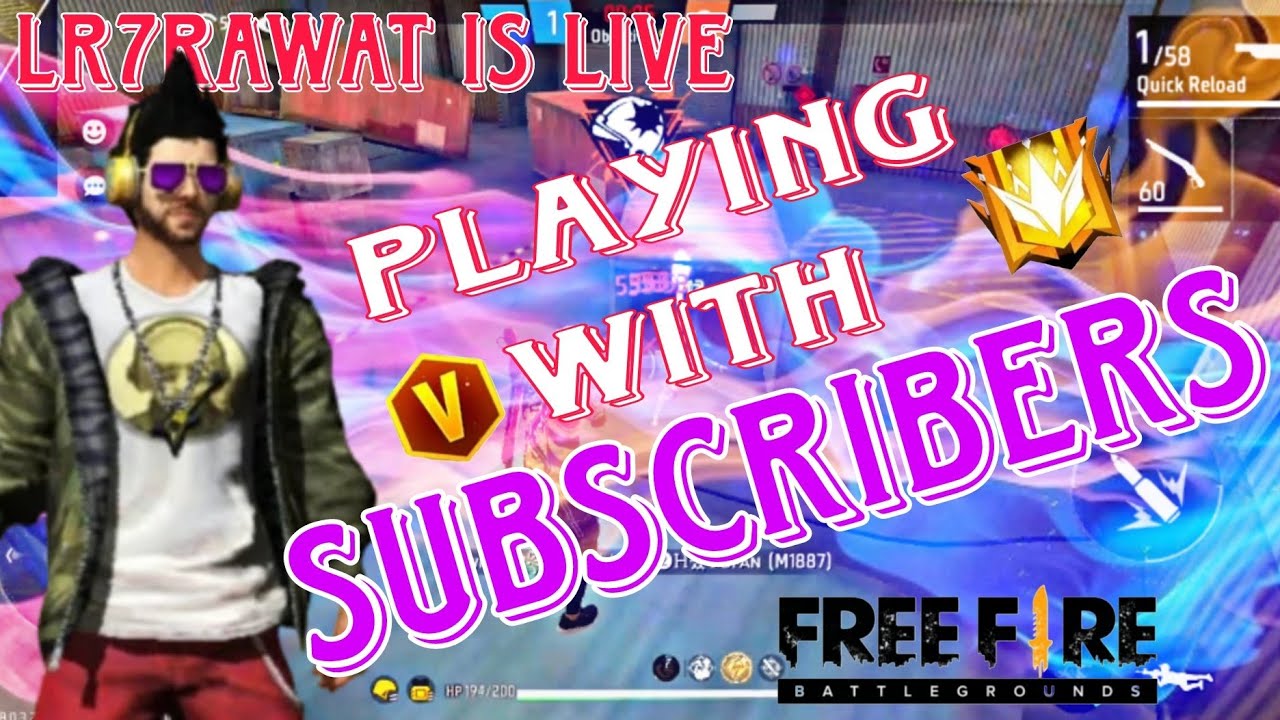 free fire new br and cs rank push with subscribers 😎 and I'd check # ...