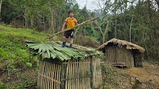 Bamboo House In The Forest New Life In The Forest Orphan Boy Khai Builds Toilet Out Of Bamboo