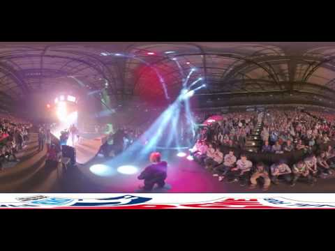 360-Grad-Video: Pokalsieger SC Magdeburg betritt die brodelnde Arena