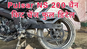 Pulsar NS 200 chain kit change full detail, chain setting Bajaj Pulsar rs/ns200, chain crank set ns