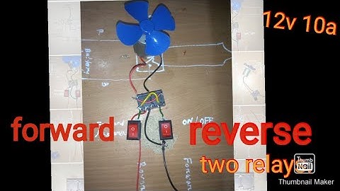 how to make forward/ reverse of 12 v dc motor using two relays (12v ) . relay hacks.dc motor hacks