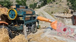 How to make easy|Cutting Harvesting wheat with threshers |#pakistan #kpk #farming#farmer#dub