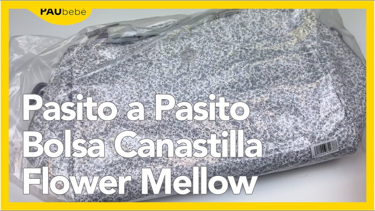 BOLSA COCHECITO FLOWER MELLOW GRIS - Pasito a Pasito