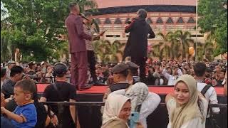 Radja bersama Dandim dan Kapolres Muara Enim nyanyi bersama di HUT Kab.M.Enim ke 76 thn 2022