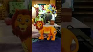 Animals Themed Birthday Party Decorations🦁🐘 || #balloondecoration #birthday