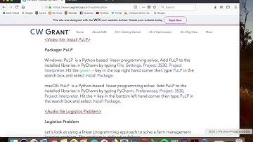 Install Package  PuLP