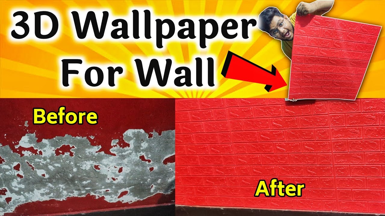 Best 3D wallpaper 3D Wallpaper For Walls How to Paste Self Adhesive Wallpaper PVC at Home
