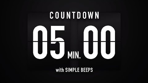 5 Minute Countdown Timer 🕙 Flip Clock with Simple Beeps 🔊🖤