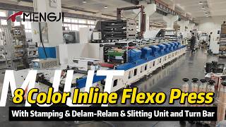 8-Color Flexographic Press With Slitting Unit for Cosmetic Labels