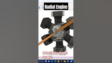 Radial Engine #fusion360 #engine #shorts #youtubeshorts #subscribetomychannel #animation #pistons