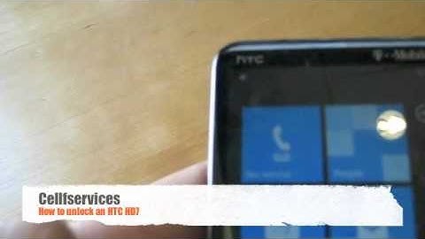 How to Unlock HTC HD7 - T-mobile, Telus, Bell, AT&T, Rogers, Vodafone, Orange, O2