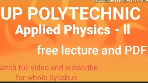 Polytechnic Applied physics-ll Gauss