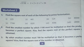 Dav Class 8 Math Chapter 1Worksheet 3 (Question no.1)|| Square And Square Roots|| @madhubanclasses
