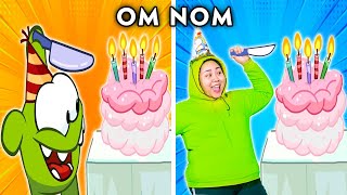 Super Om Nom: Happy Birthday To Om Nom | Parody of Om Nom's Story (Cut the Rope) | Woa Parody