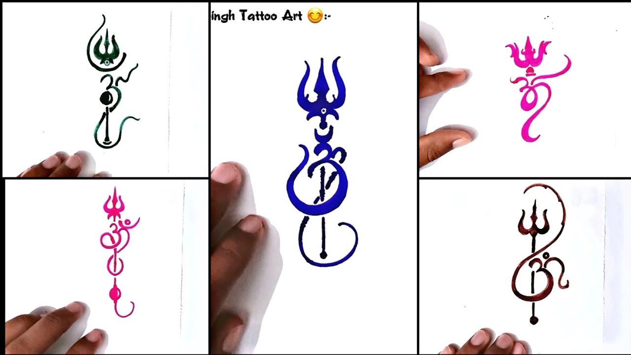 Trishul with Om Men and Women Waterproof Temporary Body Tattoo : Amazon.in:  Beauty