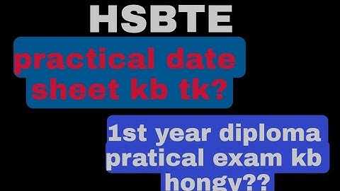Hsbte update . Pratical date sheet kab tak ayega.#Hsbte #pratical #exam
