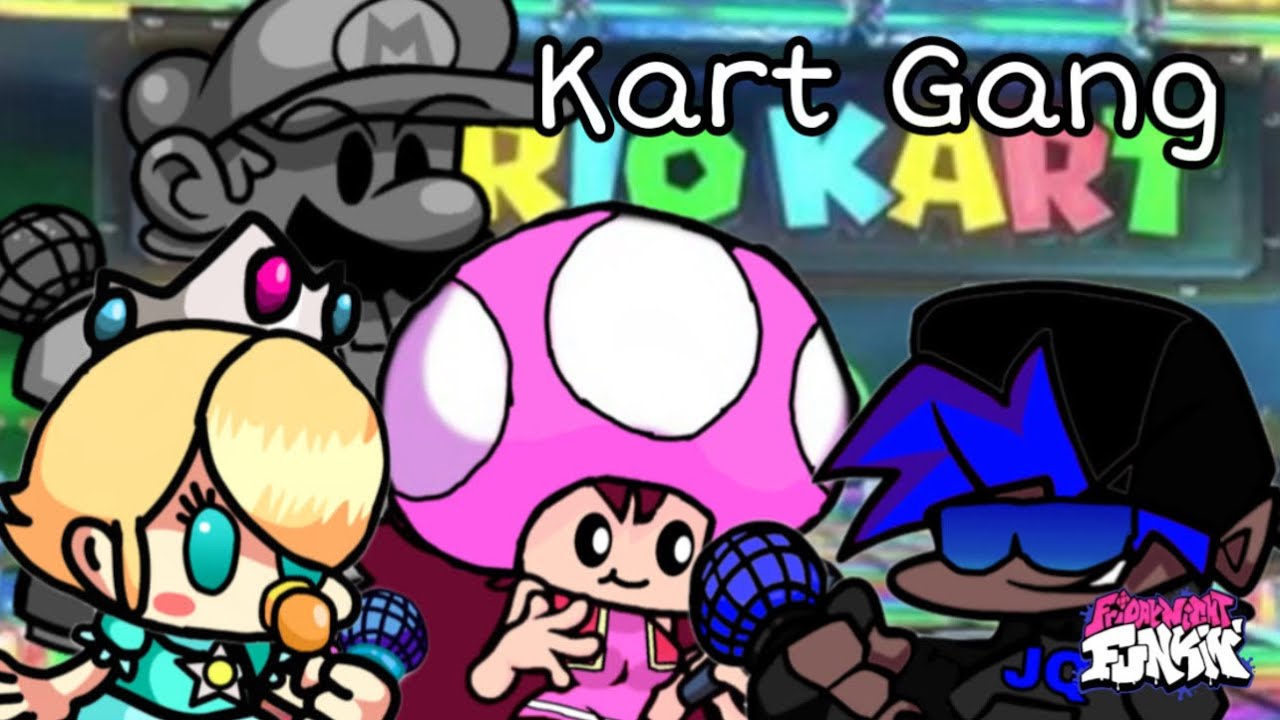 FNF Kart Gang (Toadette(GF)/Baby Rosalina/Metal Mario/JQ)