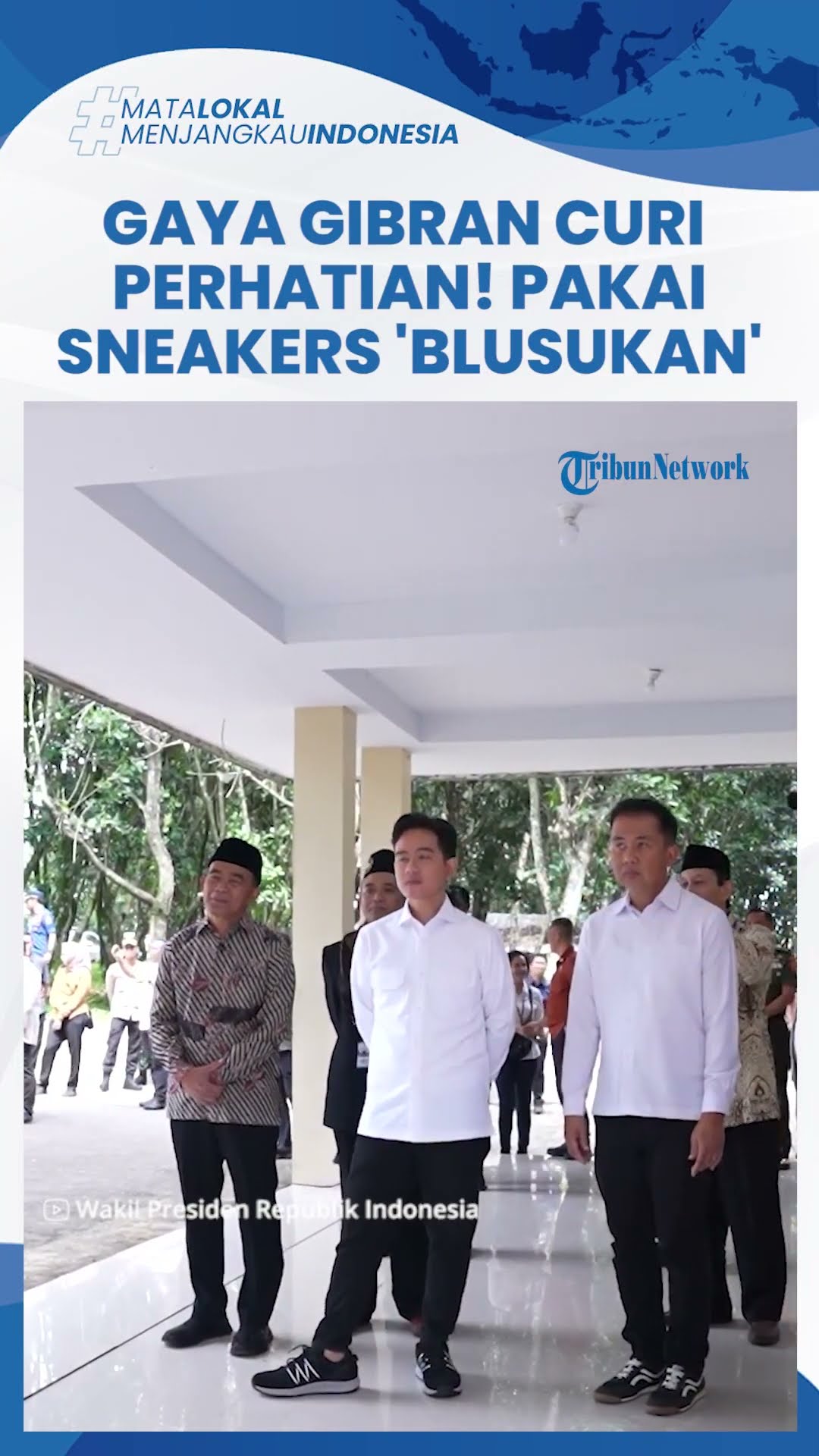 Curi Perhatian, Gaya Santai Gibran Pakai Sneakers saat Lihat Simulasi Mitigasi Bencana Disorot