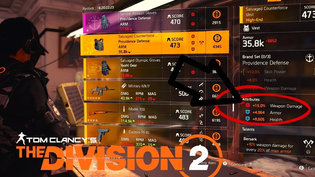 The Division 2 YOU MUST BUY THIS GOD ROLLED CHEST PIECE RIGHT NOW