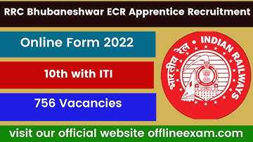 RRC Bhubaneshwar ECR Apprentice Recruitment Online Form 2022 | #rrcecrvacancy #rrcapprentice #shorts
