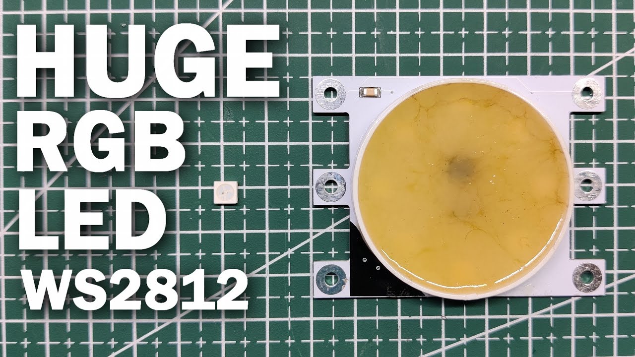 Made a Huge RGB LED with custom PCB and Epoxy WS2812 Neopixel - YouTube