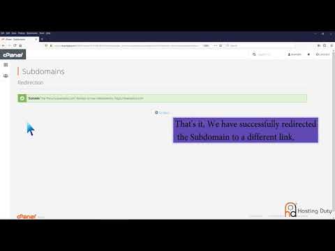 How to Redirect subdomain to an external URL with HostingDuty
