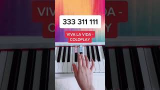 Viva La Vida - Coldplay (Piano Tutorial) #vivalavida #coldplay #easypianotutorial #pianoshorts