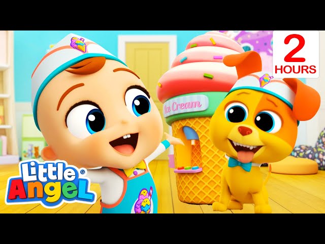 Let's Make Ice Cream! | Job and Career Songs | Little Angel Nursery Rhymes for Kids class=