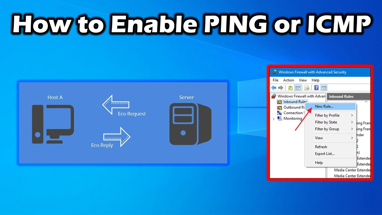 How to Enable PING or ICMP