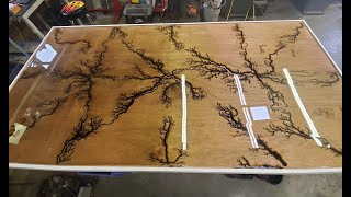 Workbench Countertop: high voltage burn traces in plywood and pouring an epoxy surface