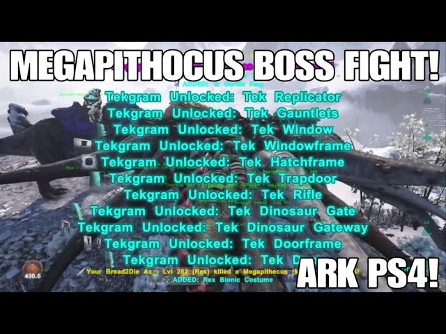 Megapithecus Boss Fight Ark Ps4 Official Pvp Youtube