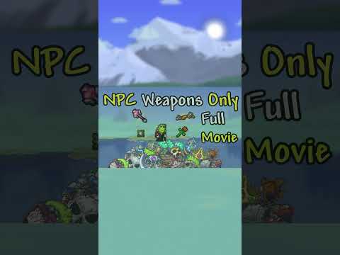 Beating Terraria with NPC Weapons in about 8 seconds