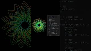 🐍 Python Turtle Magic 🌈🌸 | Beautiful Rainbow Flower with Code | Code With Sadik