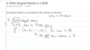 Every finite integral domain is a field