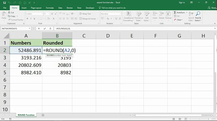 Using the Excel ROUND Function to Round Numbers in Excel