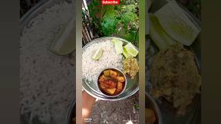 Super Simple Monday Lunch Thali # সোমবার দুপুরের ভাতের থালি #shorts #viralshorts #trending #ytshorts