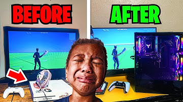 He got BULLIED for his Console Setup, So I Bought him a PC!