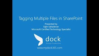 Tagging Multiple Documents/Files in Microsoft SharePoint