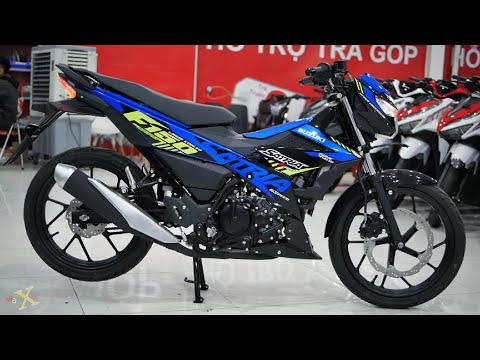 Sơn xe máy Suzuki Satria màu xanh trắng cực đẹp  SƠN XE SÀI GÒN