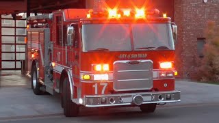 San Diego Fire-Rescue Dept. Engine 17 (Reserve) & Falck Medic 17 Responding