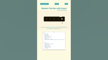 🔥Modern Tab Bar with Smooth Hover & Active Effects! 🚀 #webdevelopment #webcoding #htmlcss  #shorts