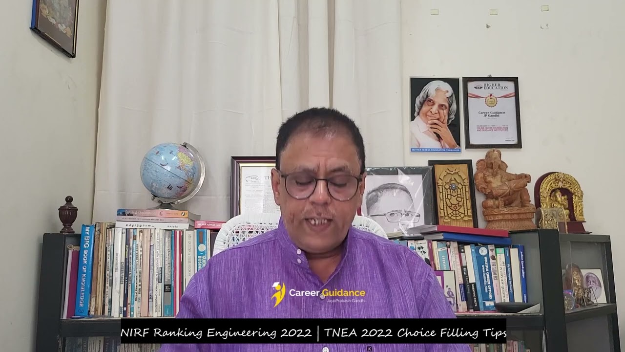 NIRF Ranking Engineering 2022 | TNEA 2022 Choice Filling Tips - Career Guidance