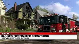 Injured East Cleveland firefighter recovering at home