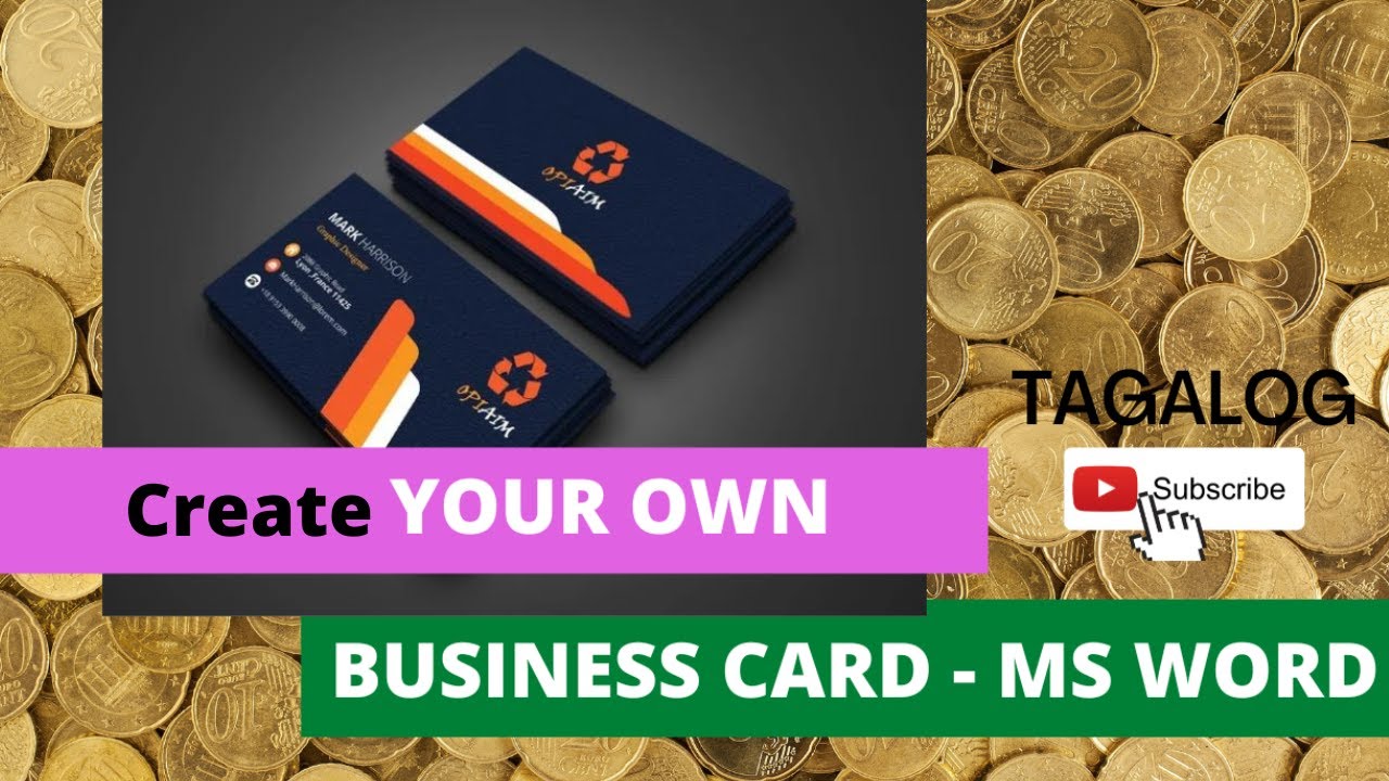 MAKE YOUR OWN BUSINESS CARD MS WORD PTTV YouTube make-your-own-business-card-ms-word-pttv-youtube