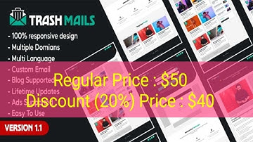 How to Buy Temporary Mail  Script Cheapest Price | Trash Mails - Temporary Email Address System