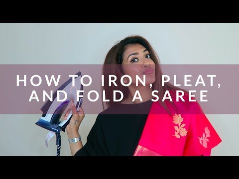 Como passar, dobrar e fazer pregas num sari – Passo a passo | Vithya Hair e Maquiagem