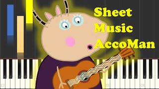 How To Play Peppa Pig Bing Bong Garden Song Sheet Music EASY
